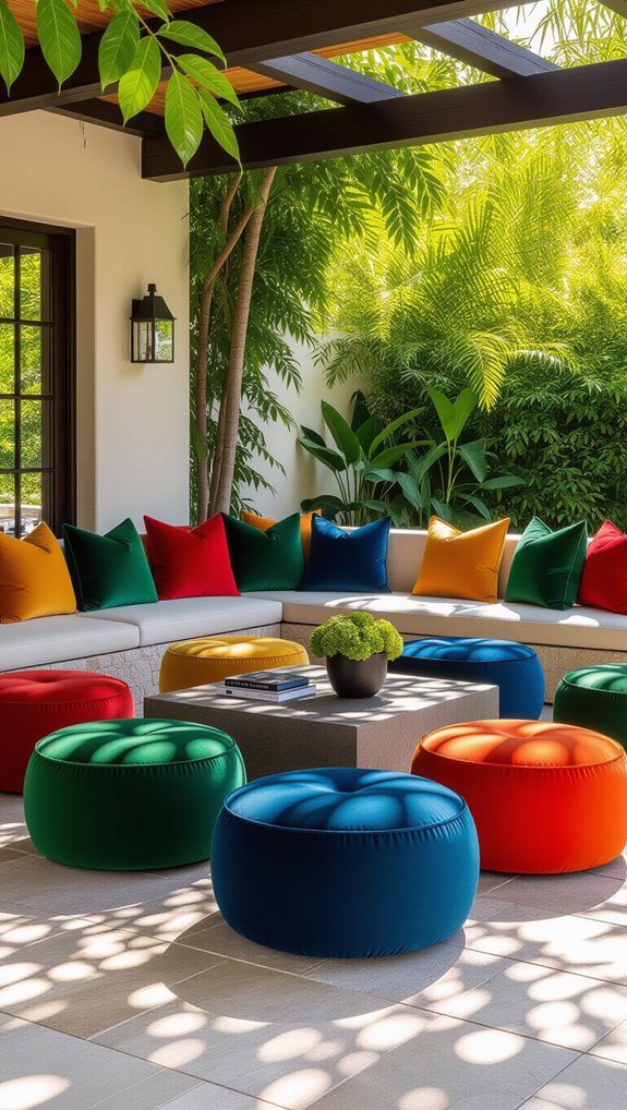 colorful versatile outdoor seating