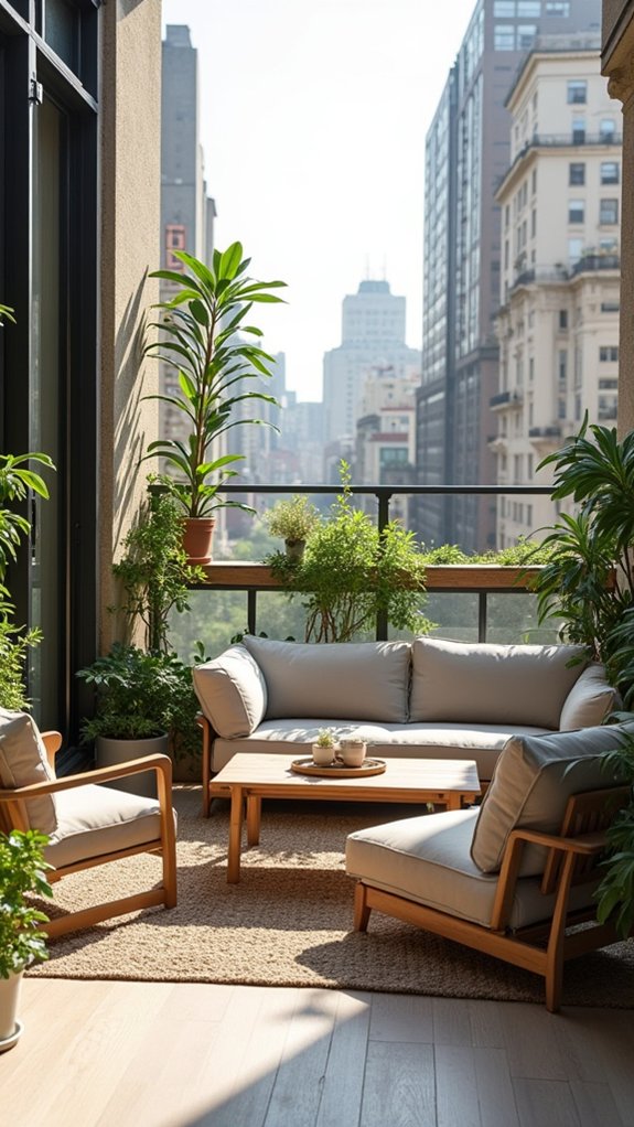 compact stylish outdoor seating