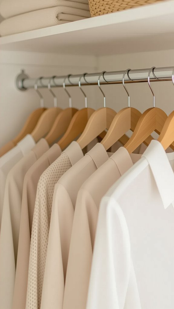 consistent hangers enhance organization