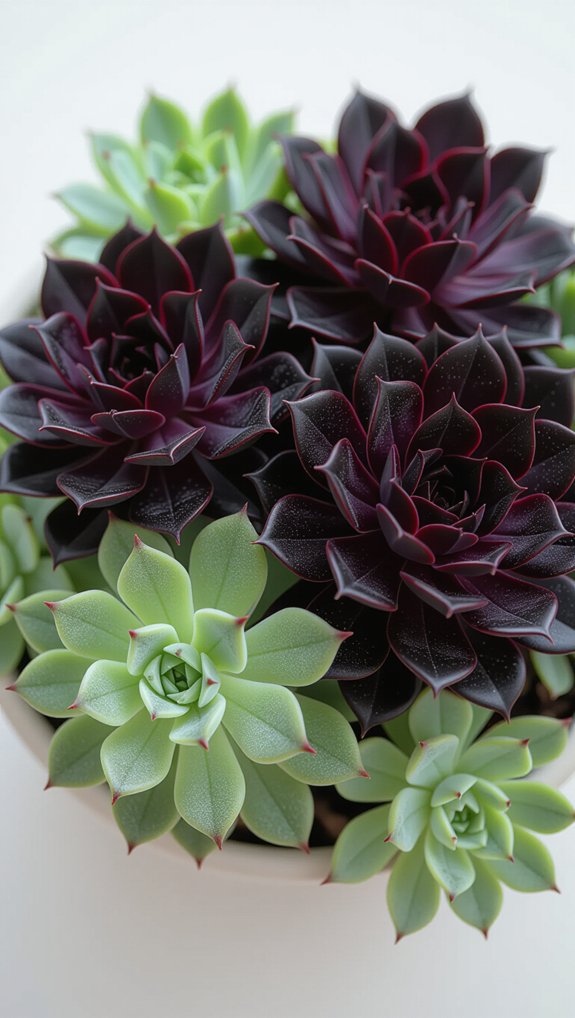 contrasting dark and light