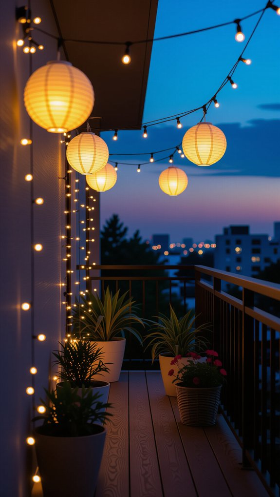 cozy balcony lighting solutions