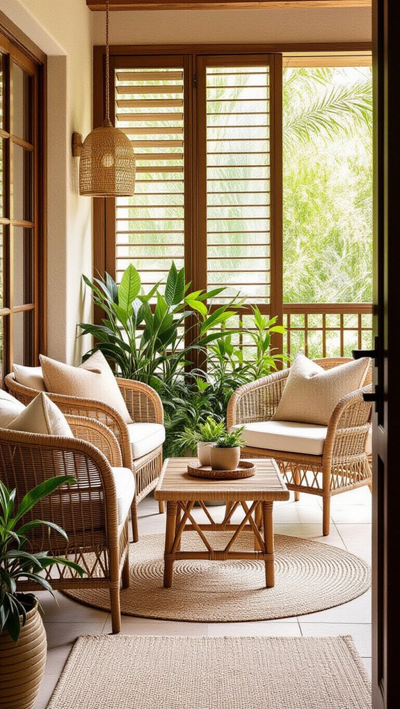 cozy boho balcony furniture