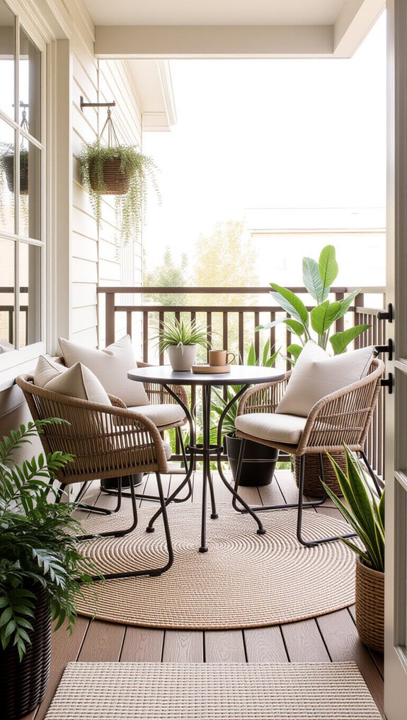 cozy compact outdoor seating