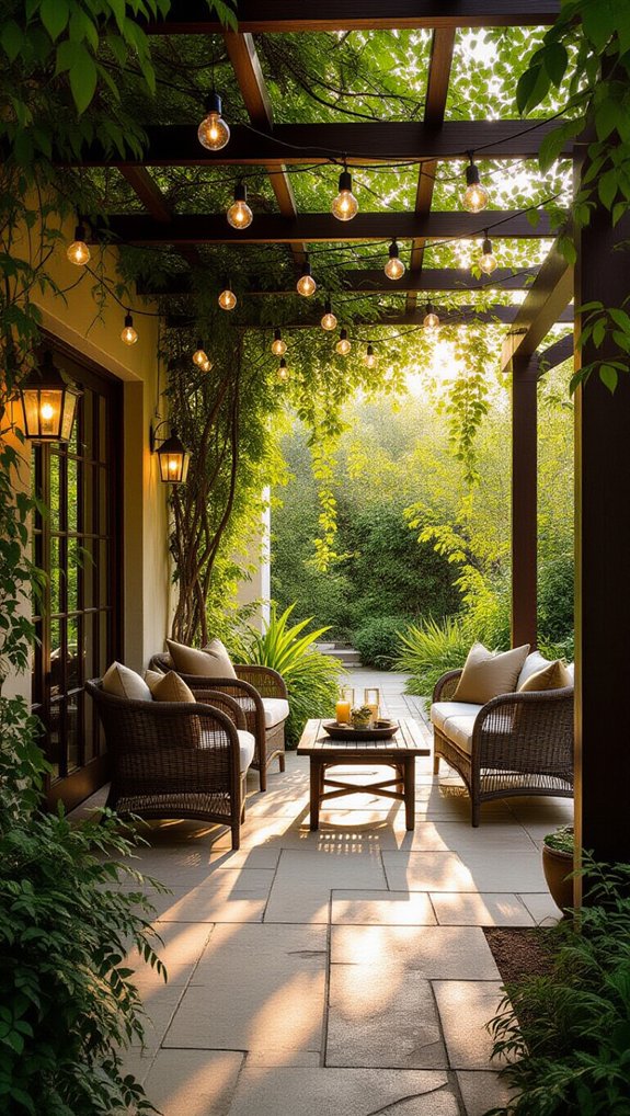 18 Outdoor String Lighting Ideas for Stunning Ambience 6 cozy illuminated outdoor retreat