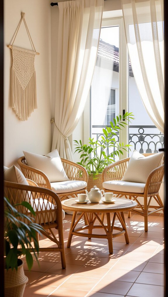 cozy outdoor tea corner