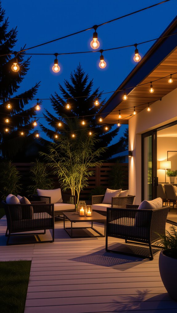 cozy patio evening ambiance