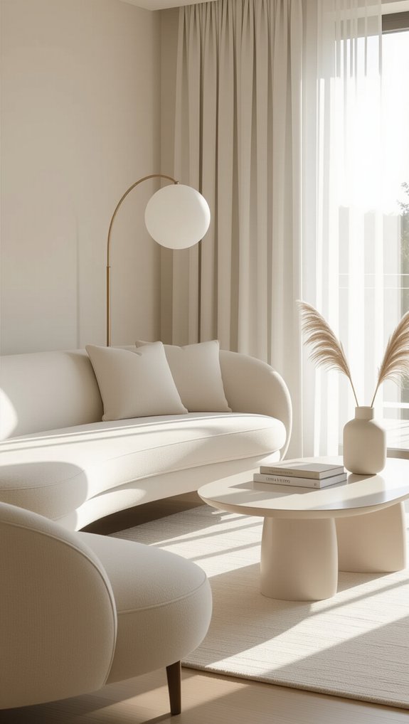 cozy stylish curved minimalism