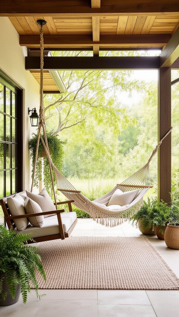 cozy swing chairs and hammocks
