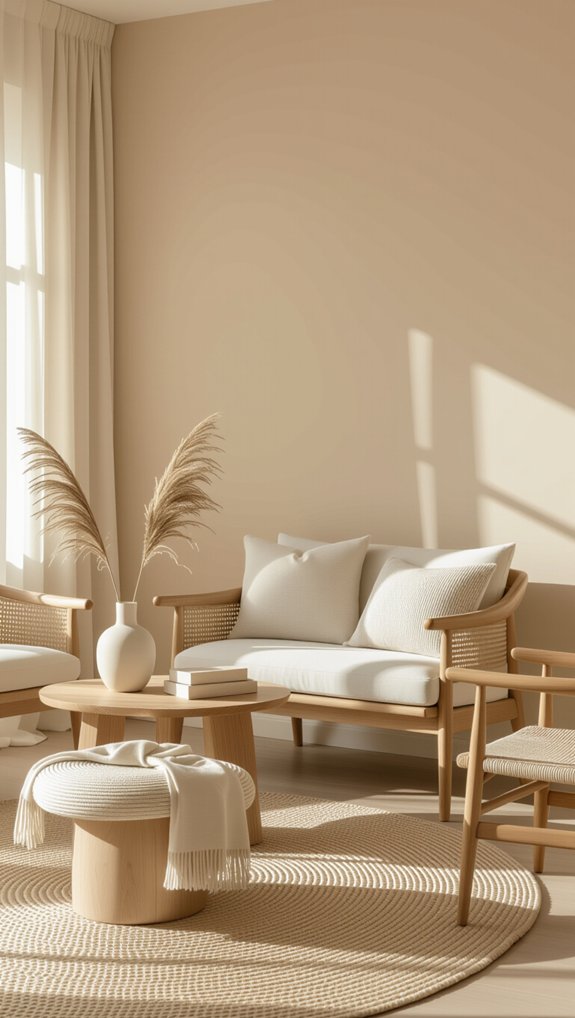 16 Beige Living Room Ideas for a Stylish and Cozy Space 7 cozy warm beige walls