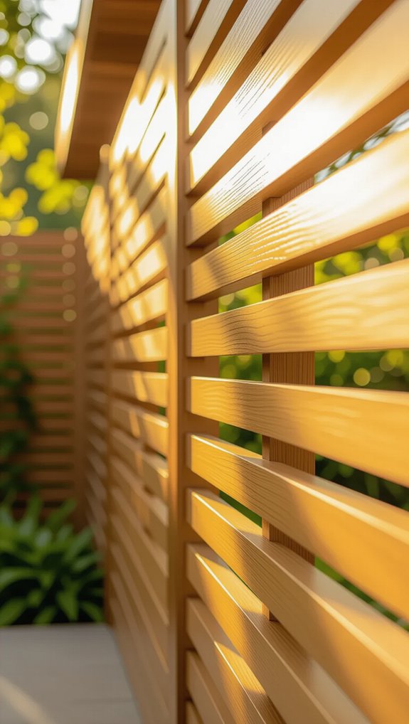 customizable slatted privacy fence