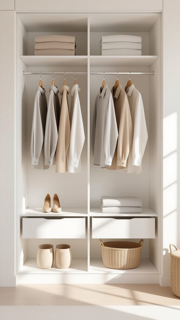 double rods maximize closet space