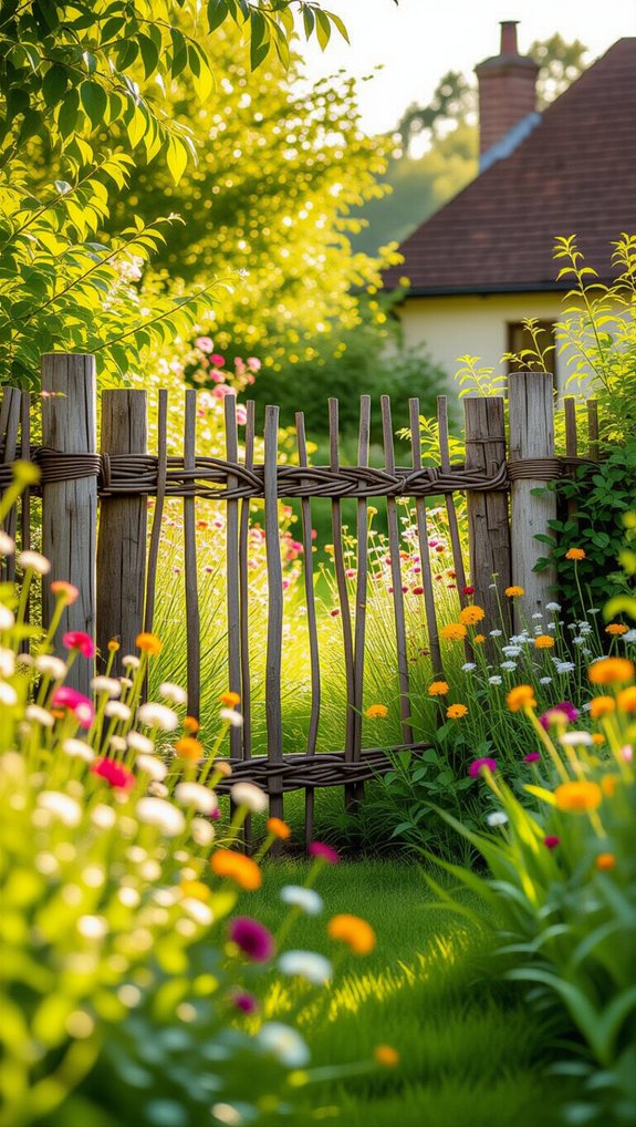 eco friendly brushwood garden fence