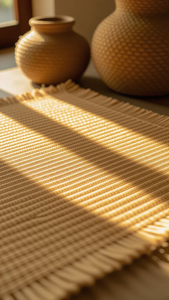 eco friendly jute mat decoration