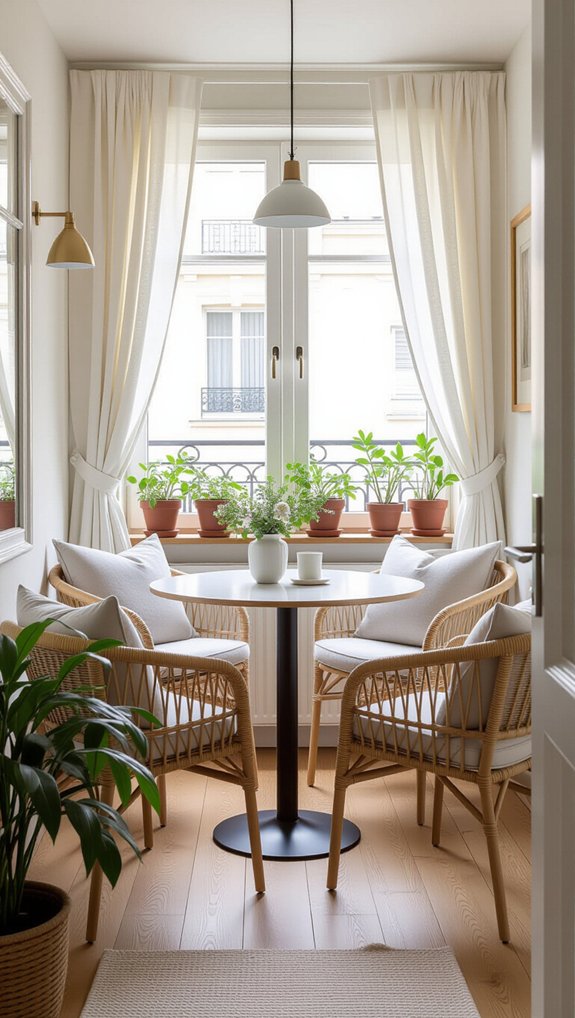 efficient balcony furniture arrangement