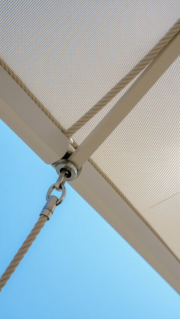 effortless shade sail adjustment