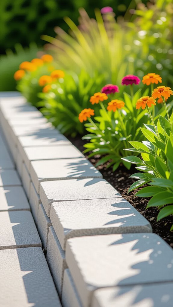 elegant garden stone borders