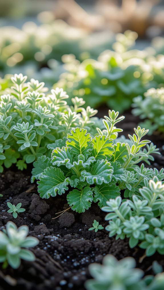 frost hardy herbs and veggies