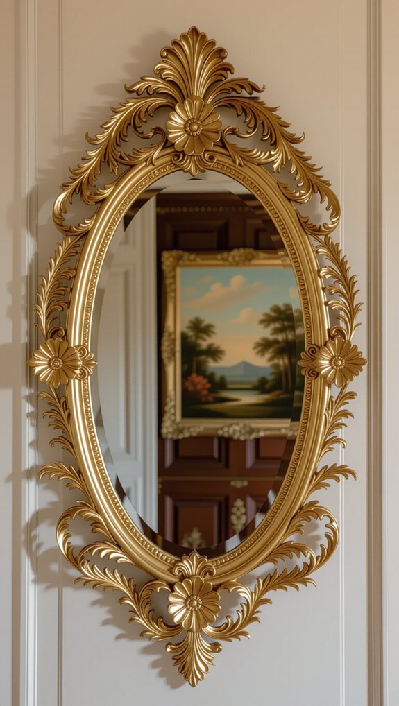 gilded mirrors enhance elegance