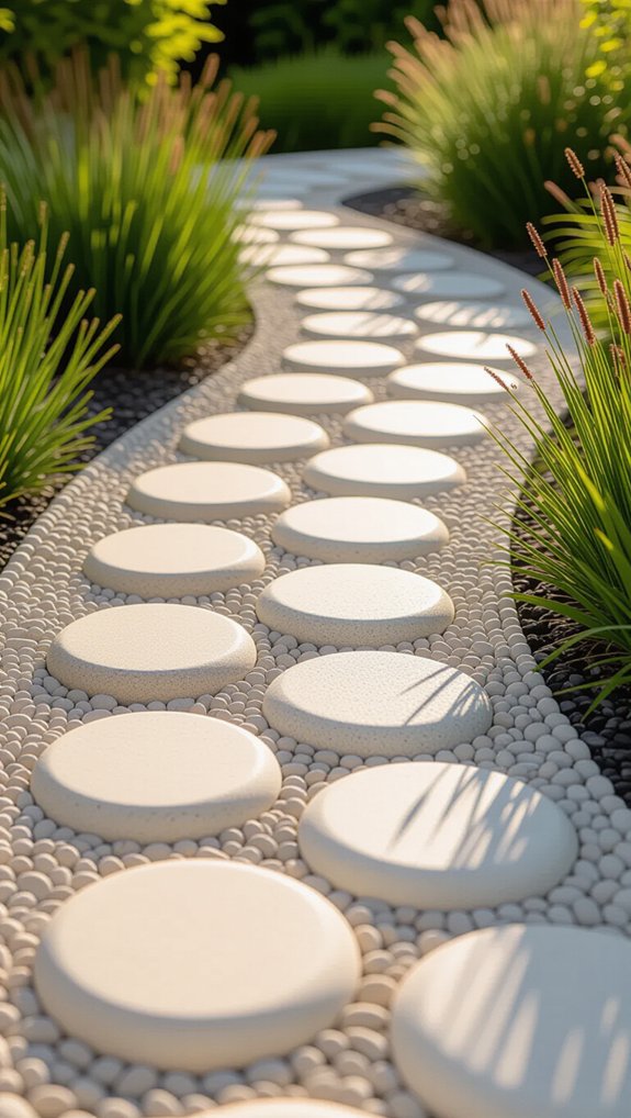 gravel and stepping stones