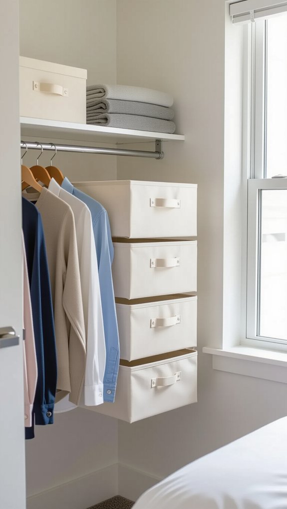 hanging fabric drawer system
