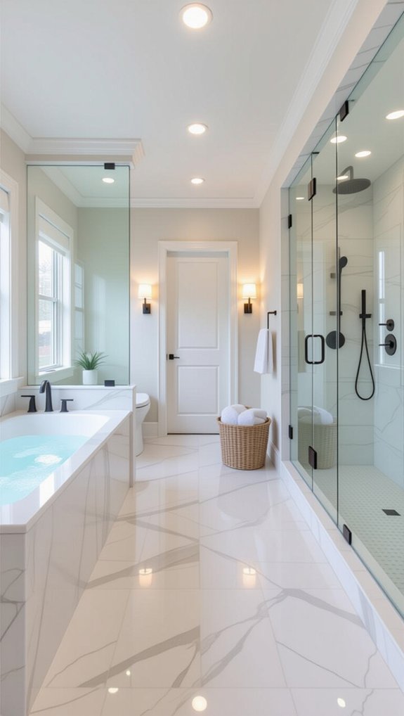 heated floors and luxury