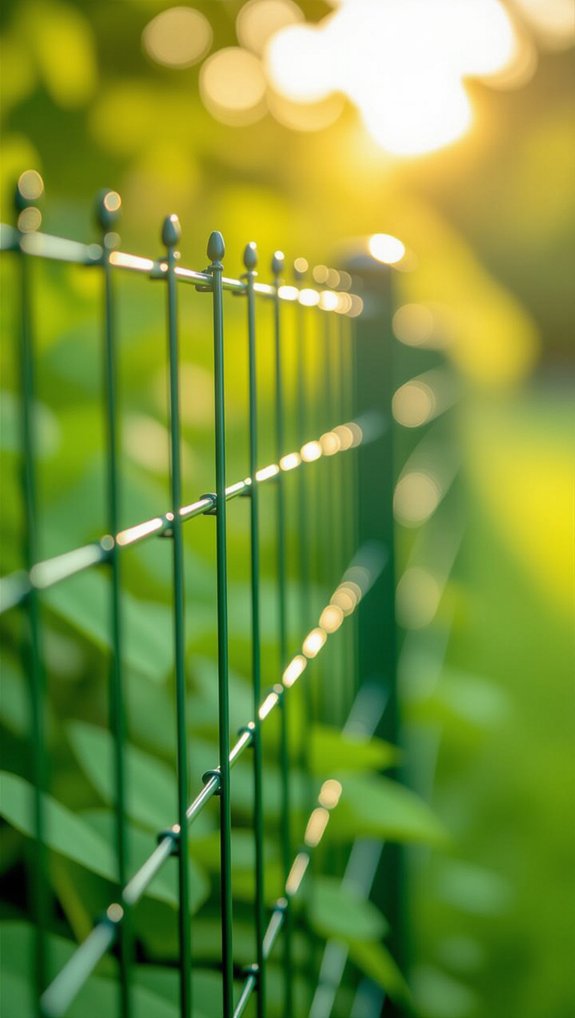 inconspicuous garden boundary fencing