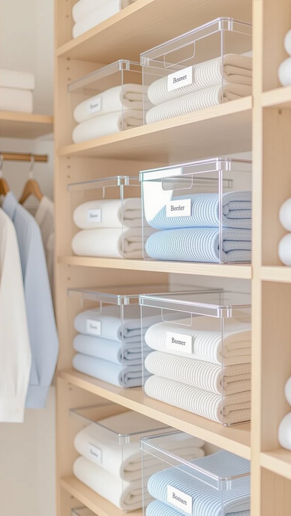 labelled storage for organization