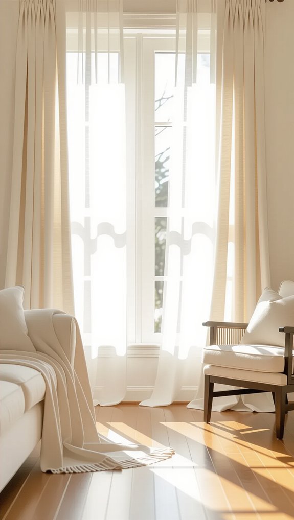 layered curtains for elegance