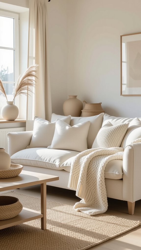 16 Beige Living Room Ideas for a Stylish and Cozy Space 2 layering textured beige elements