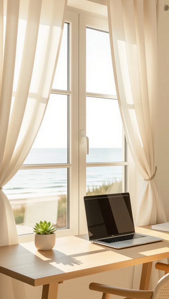 light filtering coastal curtains