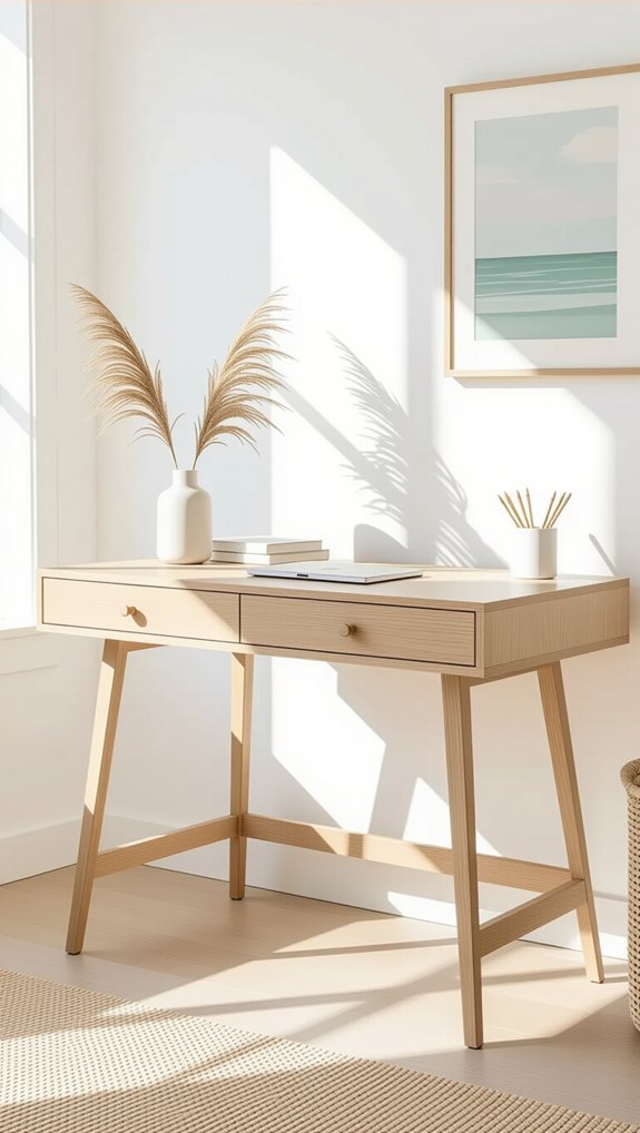 light oak desk design