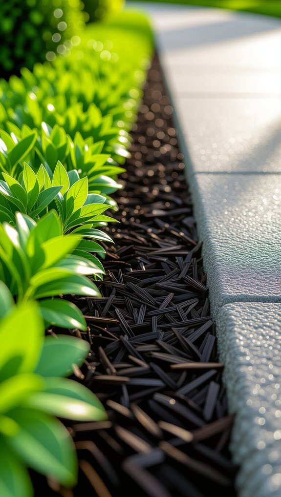 living edging with mulch