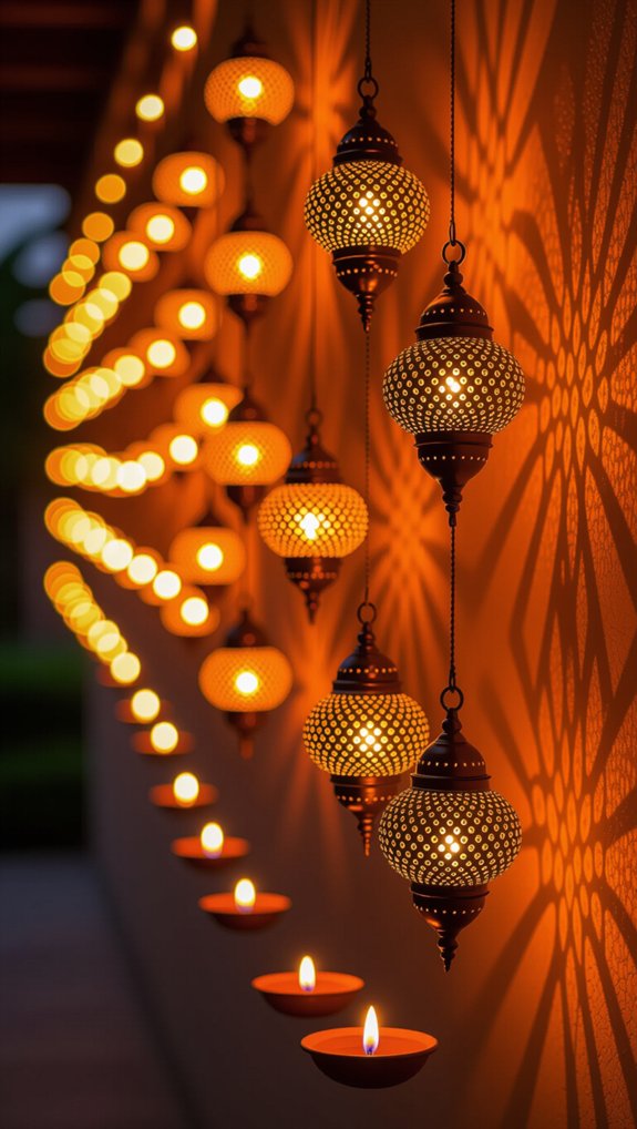 magical diya lantern display