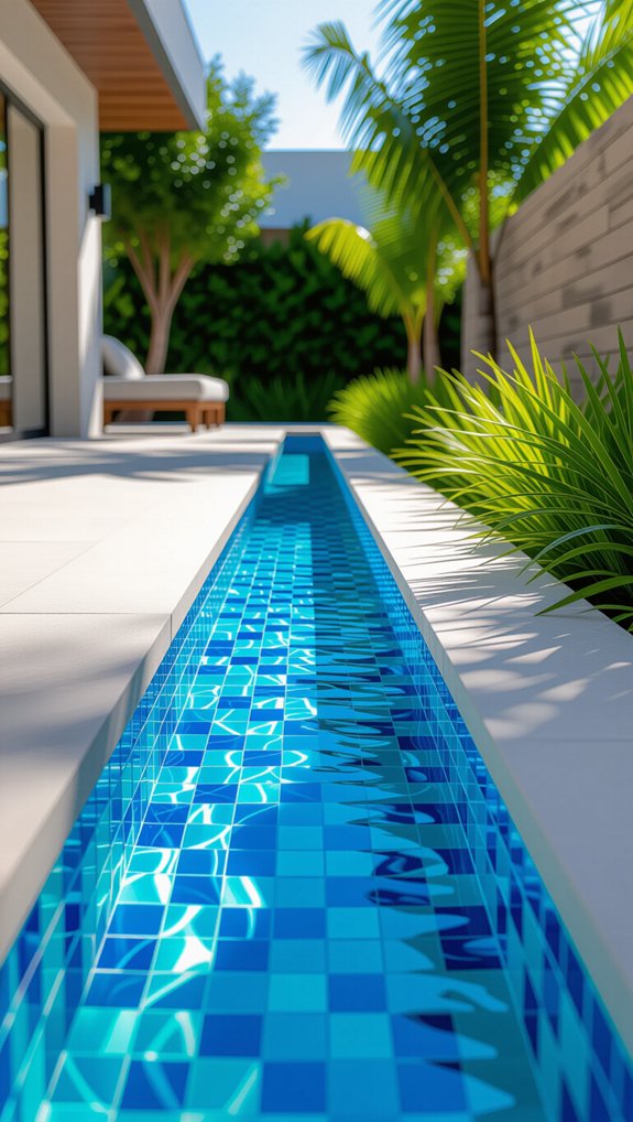 mosaic water drainage feature