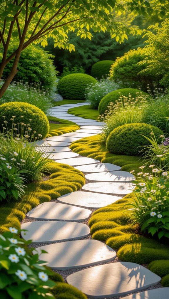 natural flowing garden pathways