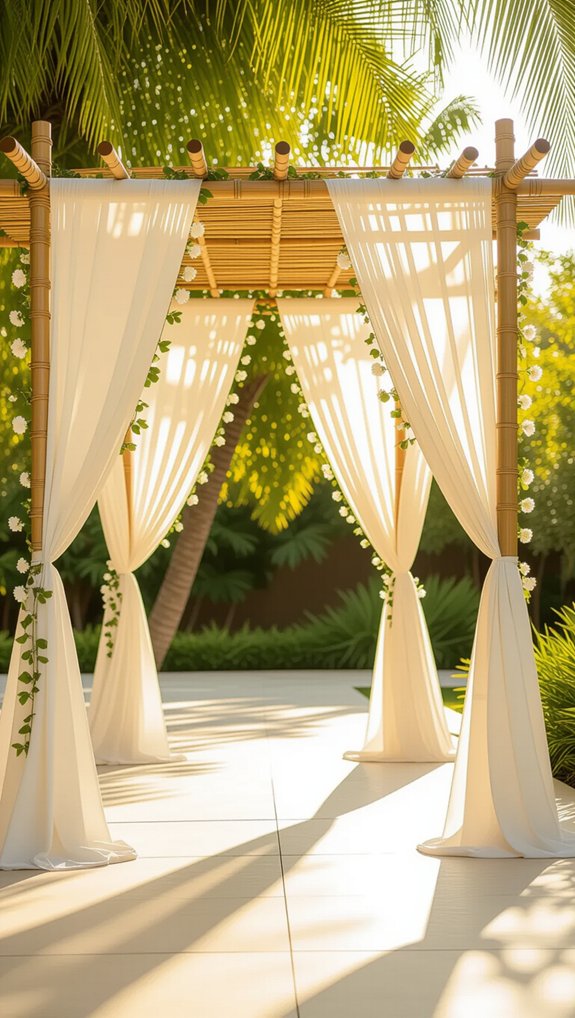 natural lightweight cane mandap