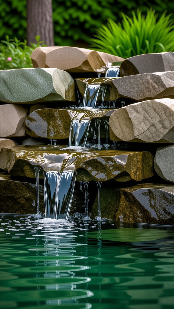 natural soothing water feature