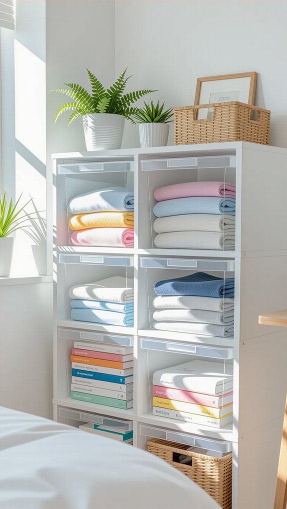 organized clear storage totes