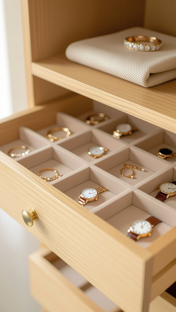 organized drawer accessory storage
