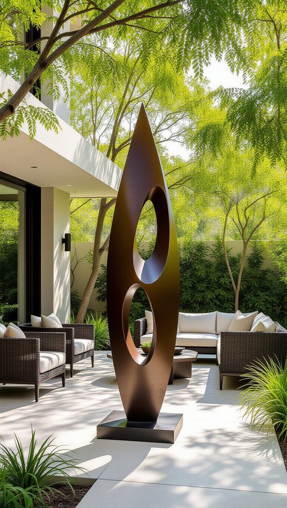 outdoor art enhances patios