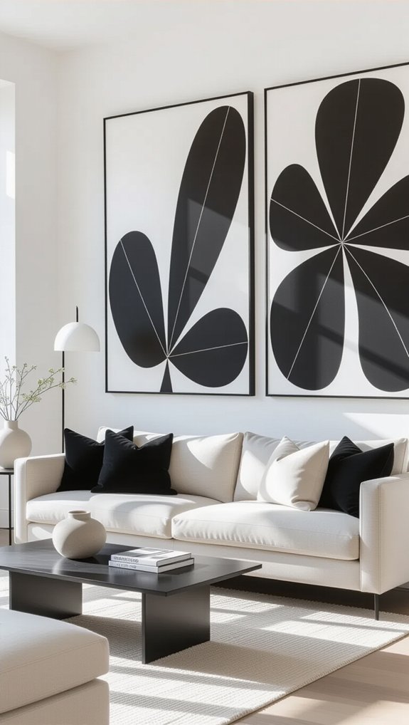 oversized prints enhance coziness