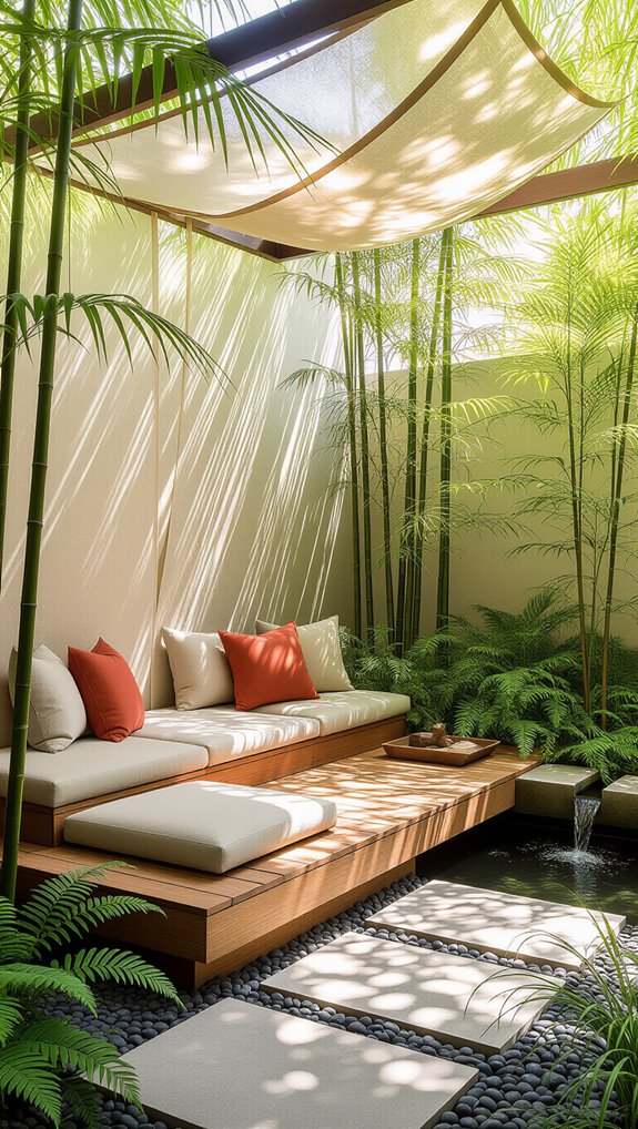 peaceful backyard meditation retreat