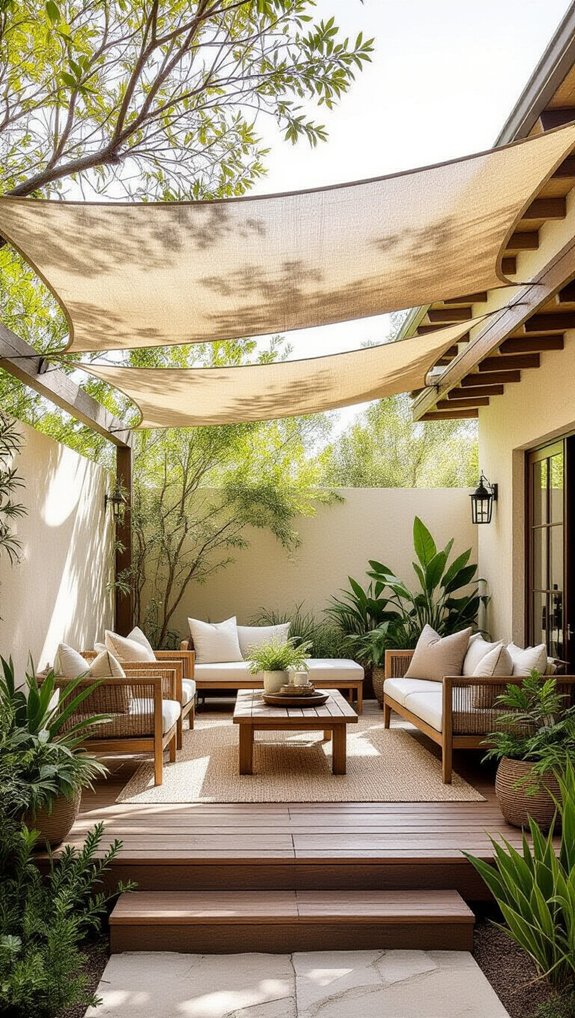 rustic charm with neutral sails