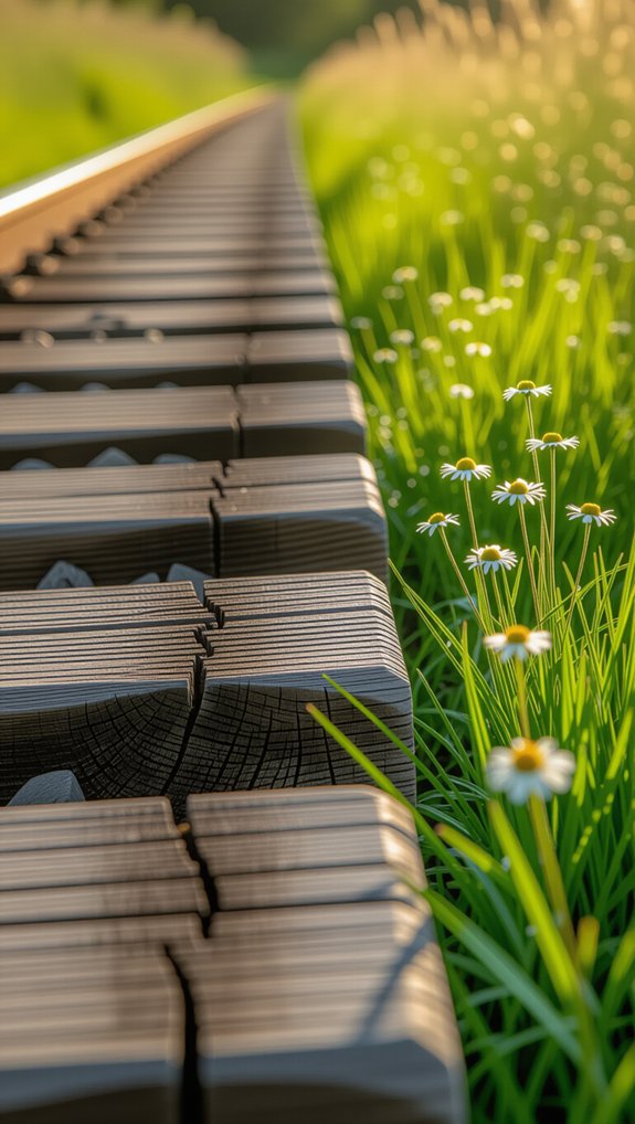 rustic reclaimed railway sleepers
