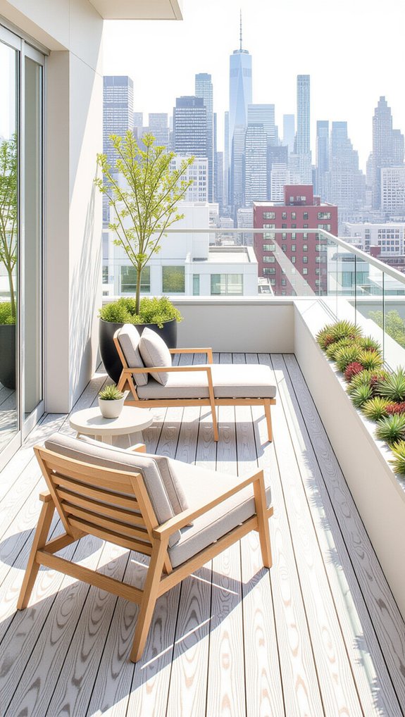 serene minimalist terrace design