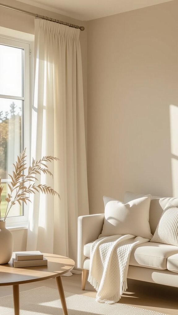 sleek lightweight neutral curtains