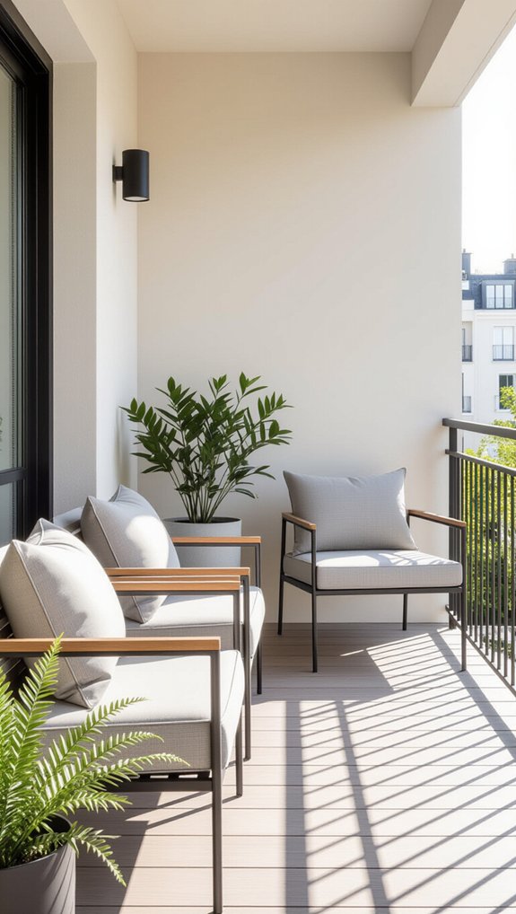 slimline seating for balconies