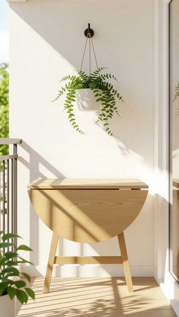 space saving wall mounted table