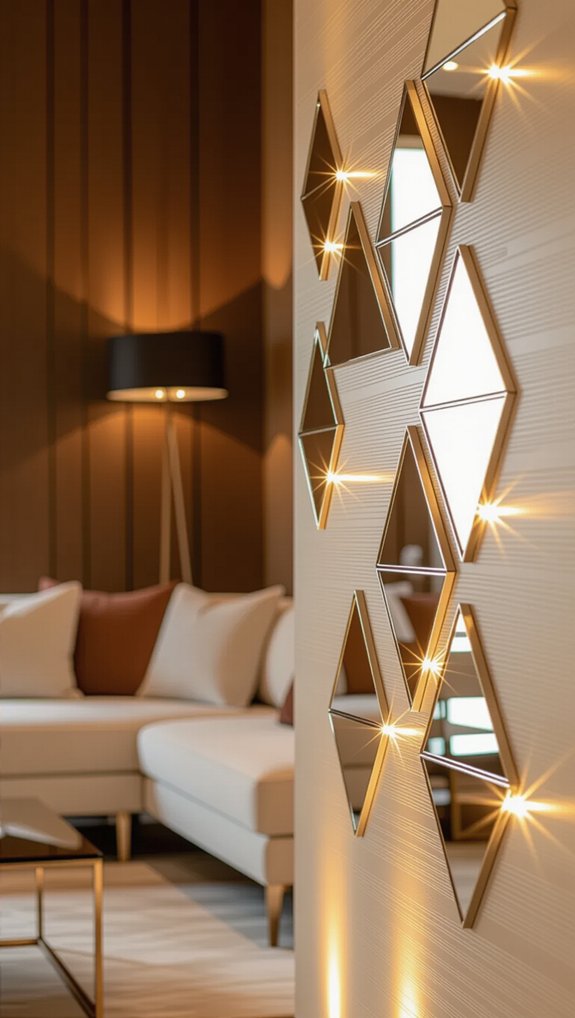 sparkling mirror decor accents