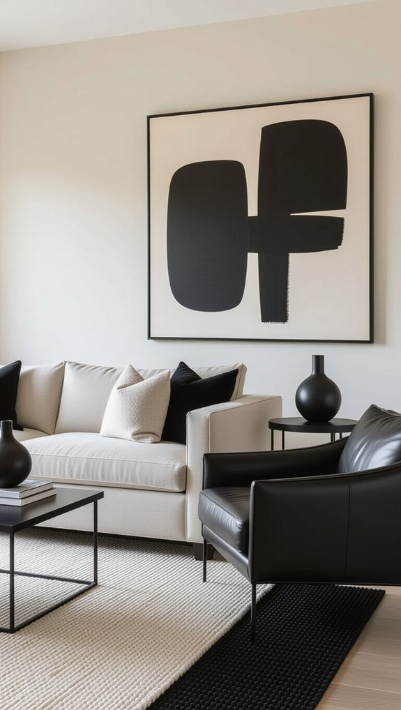 statement art enhances living spaces